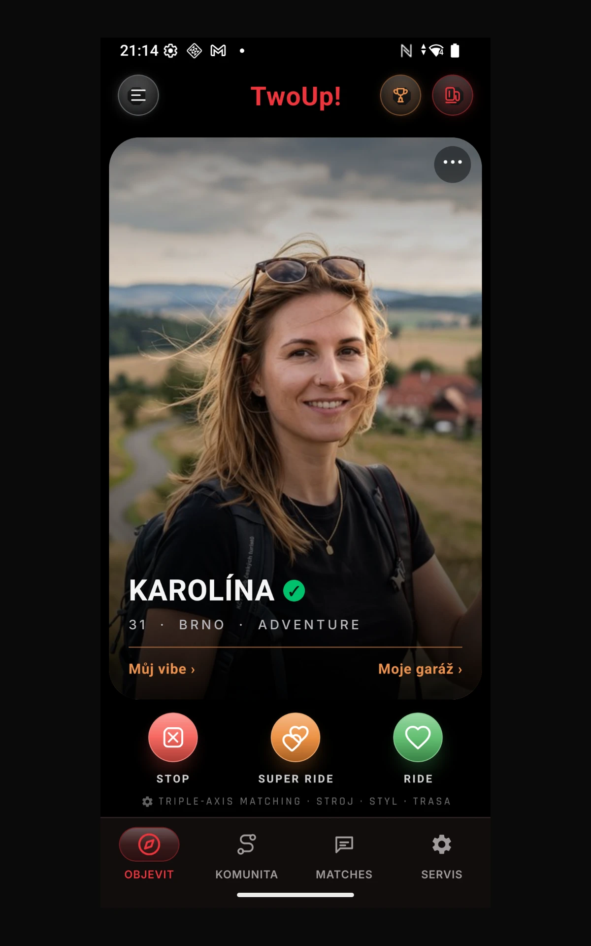 Rider card