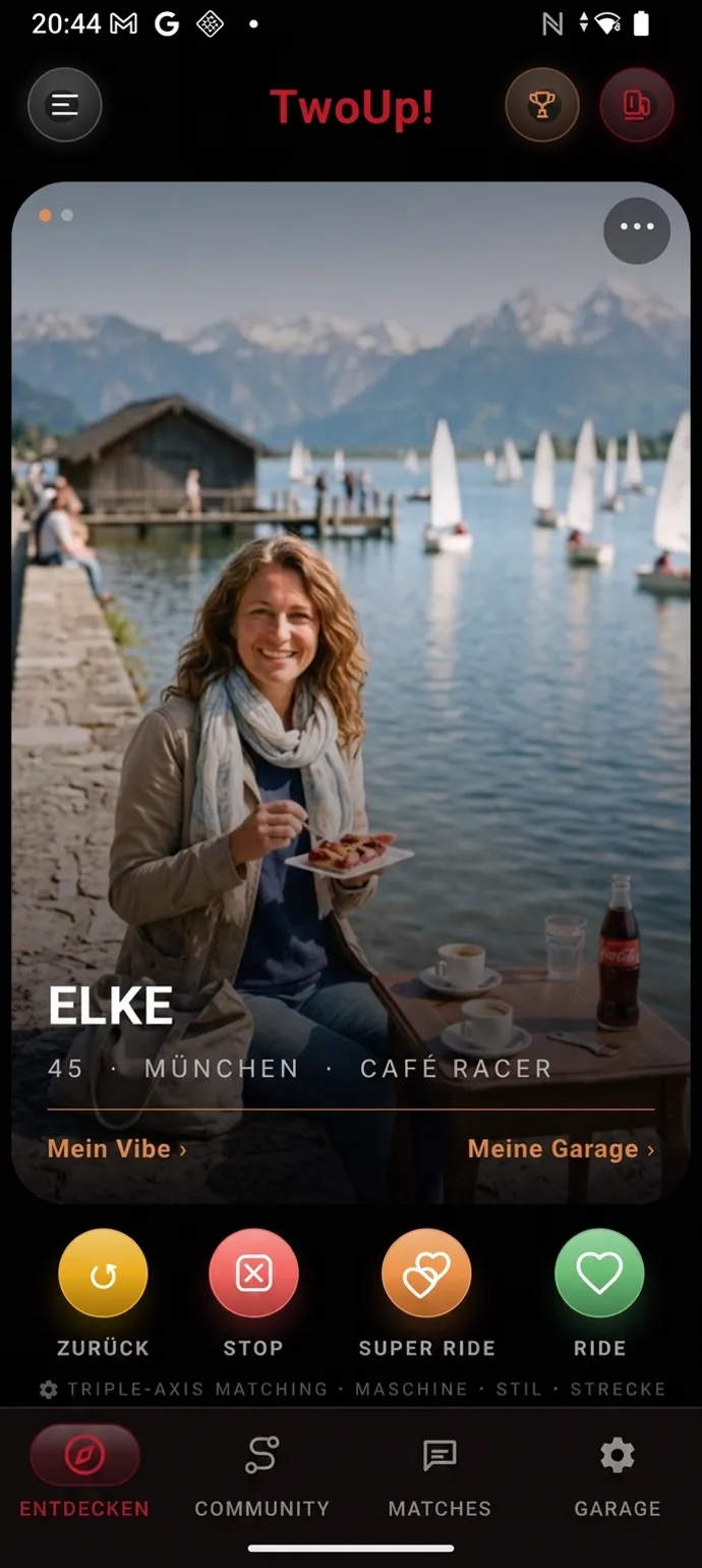 Rider-Profil Elke, 45, München - Café Racer