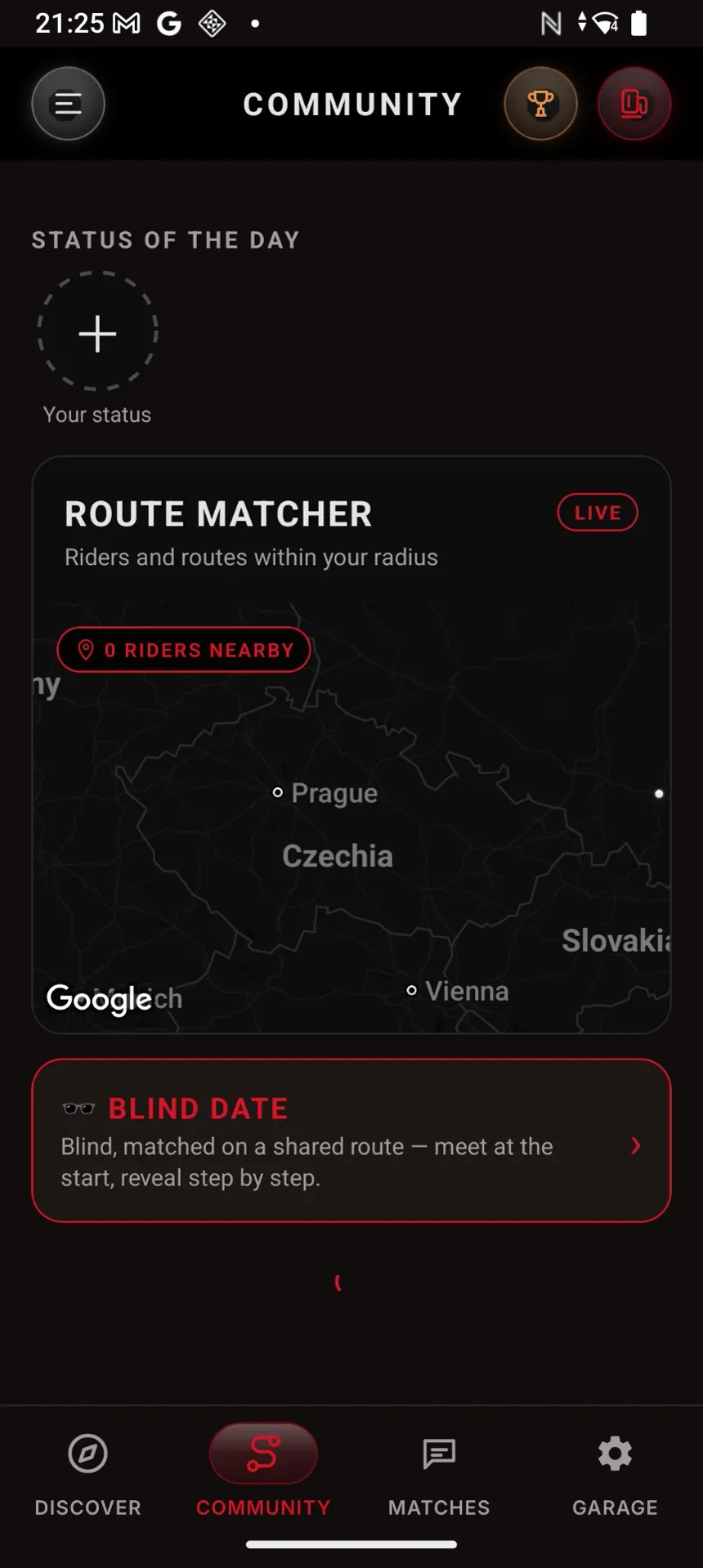 Live rider map