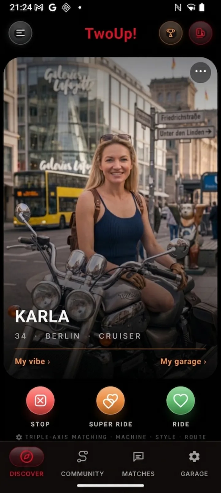 Rider card