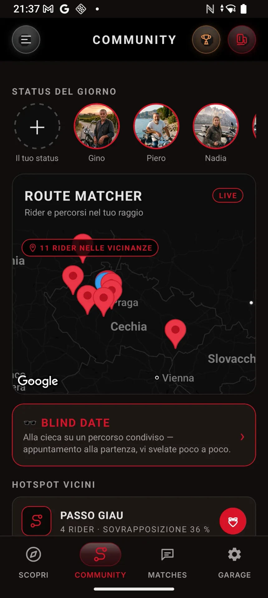Mappa rider live