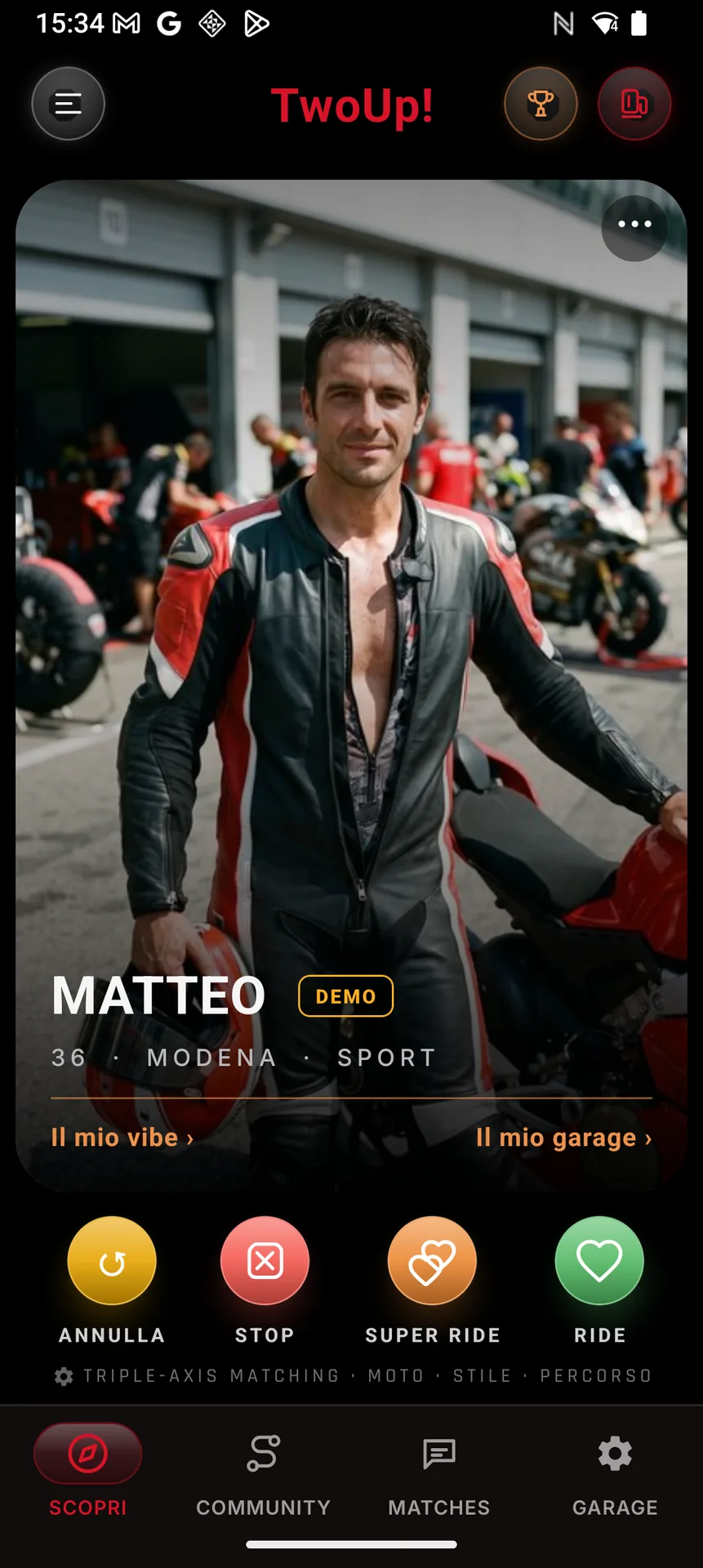 Scheda rider